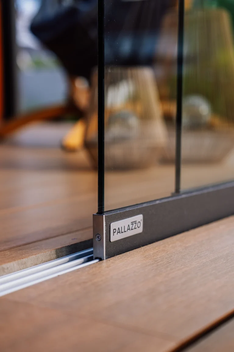Glazen schuifwand voor veranda